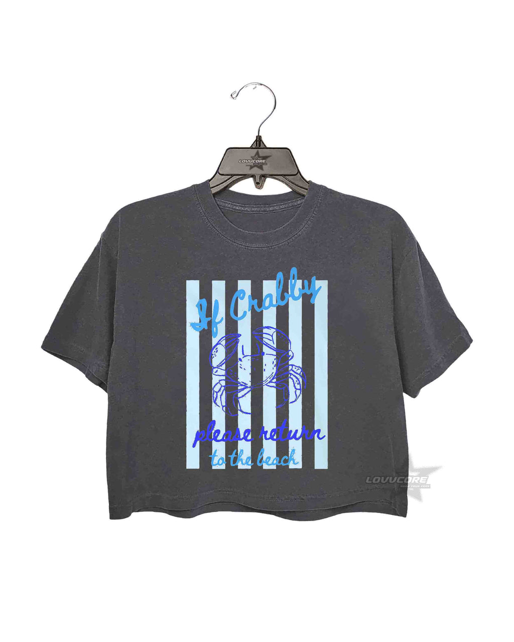 If Crabby Return To the Beach Crop Tee