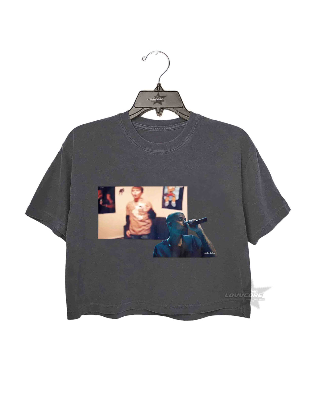 Justin Bieber Coachella Singing With you Crop Tee