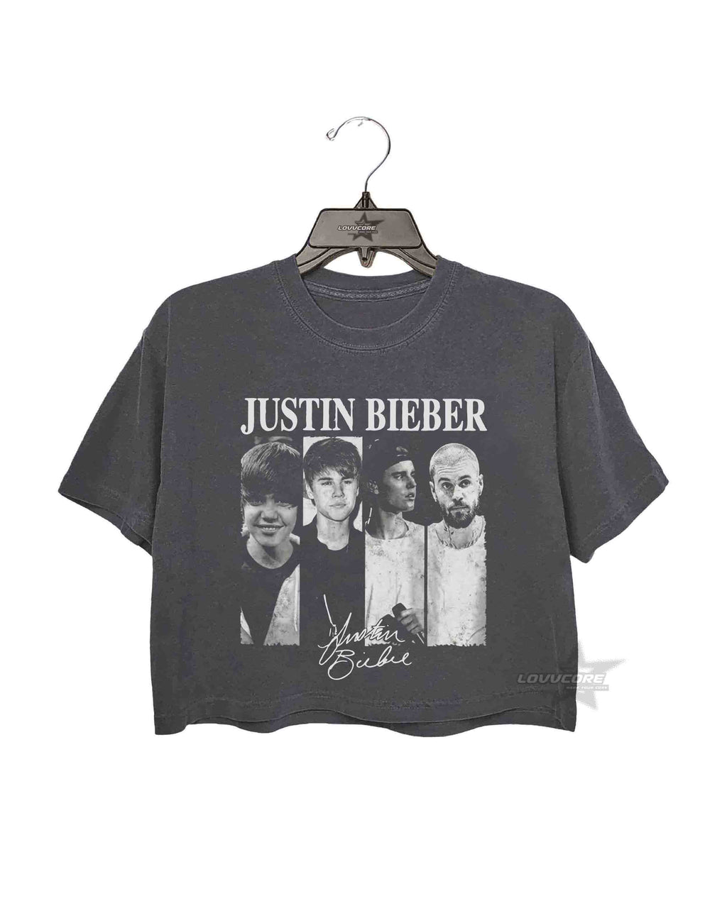 Justin Bieber Musical Journey Eras Vintage Crop Tee