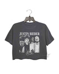 Justin Bieber Musical Journey Eras Vintage Crop Tee