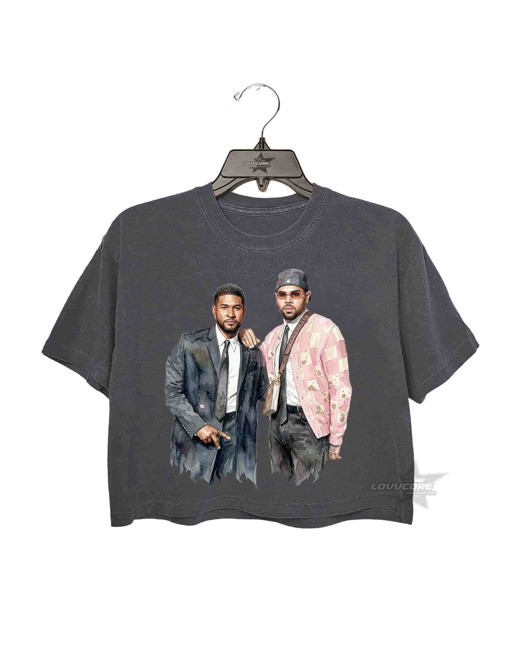 Usher Chris Brown Raymond and Brown R&B Tour Crop Tee