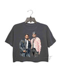 Usher Chris Brown Raymond and Brown R&B Tour Crop Tee