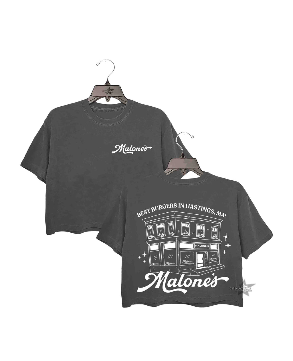 Malone's Bar Off Campus Two-sided Crop Tee