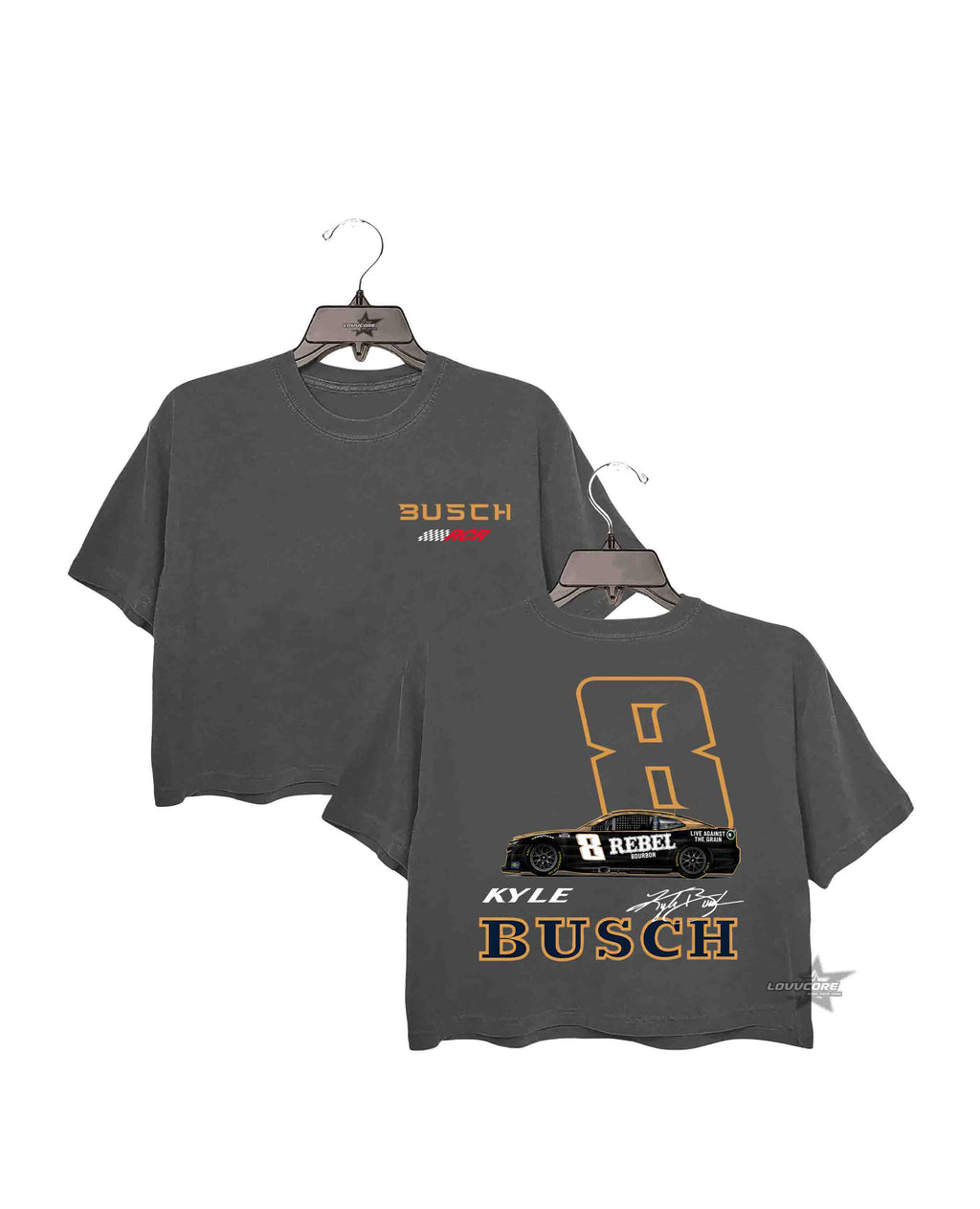 Kyle Busch NASCAR Motorsport Stock Car Racing Crop Tee
