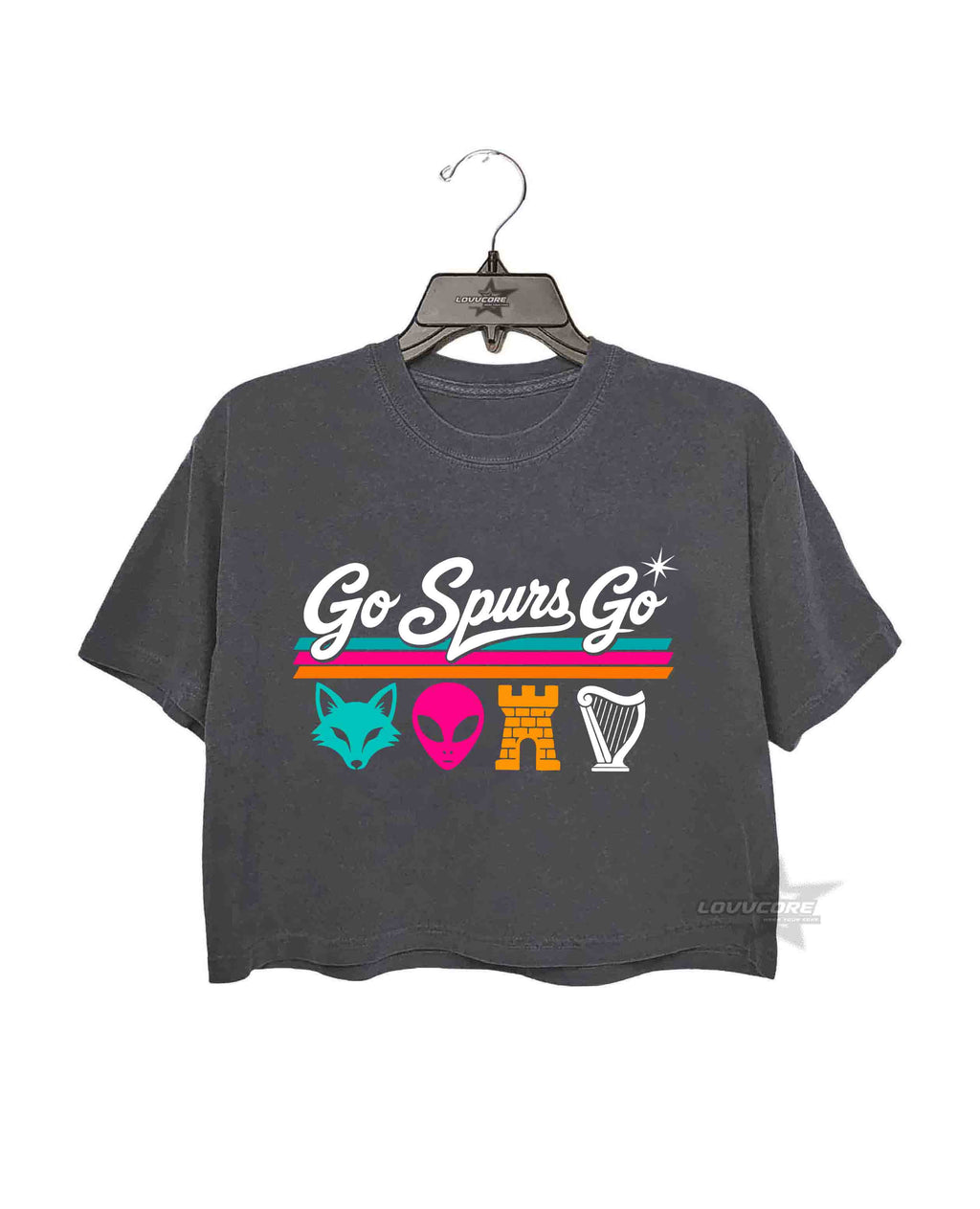 Go Spurs Go San Antonio Spurs Fox Alien Castle Harper Crop Tee