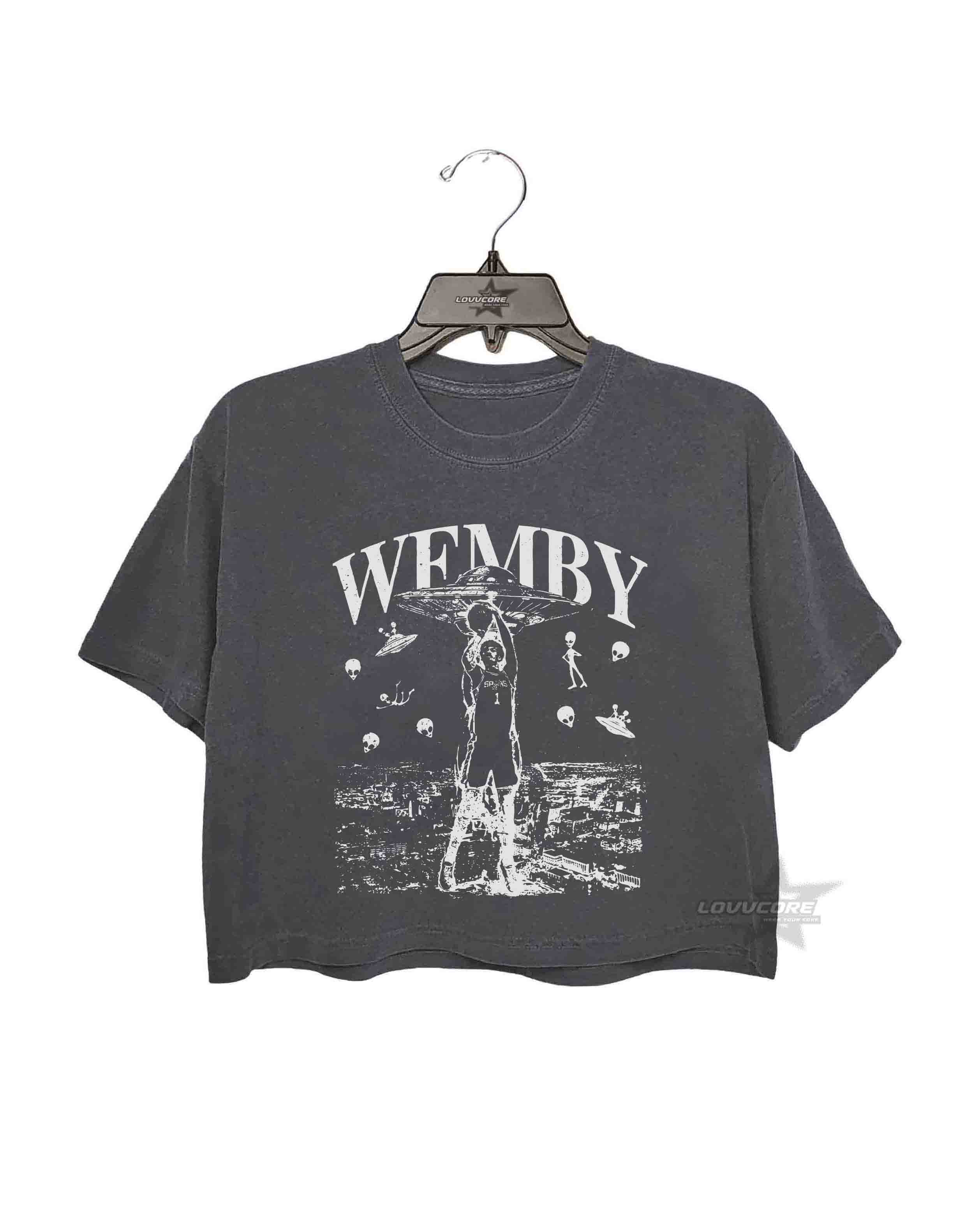Victor Wembanyama San Antonio Basketball Vintage Crop Tee