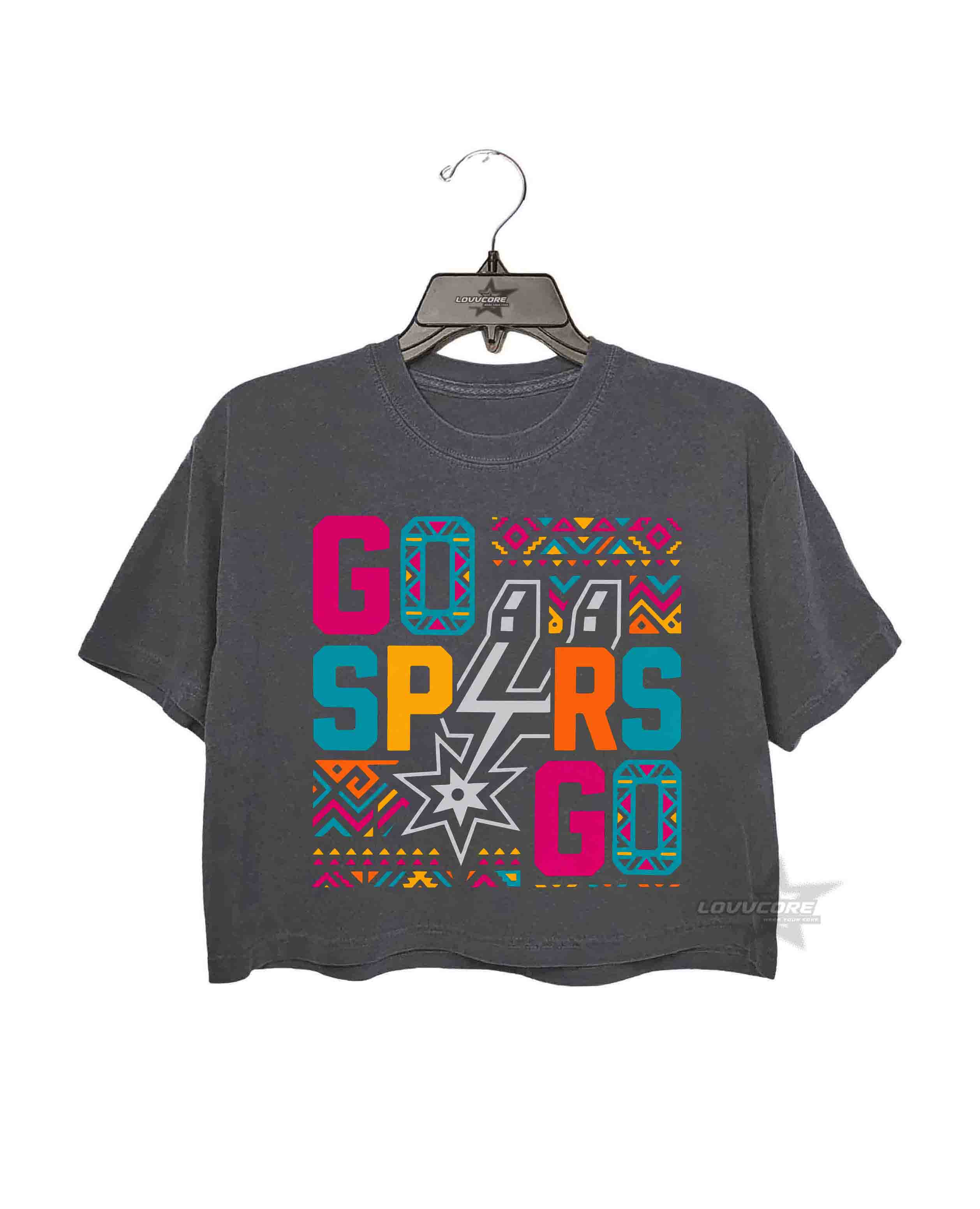 San Antonio Basketball Game Day Crop Tee