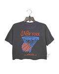 NY BBall Game Day Crop Tee