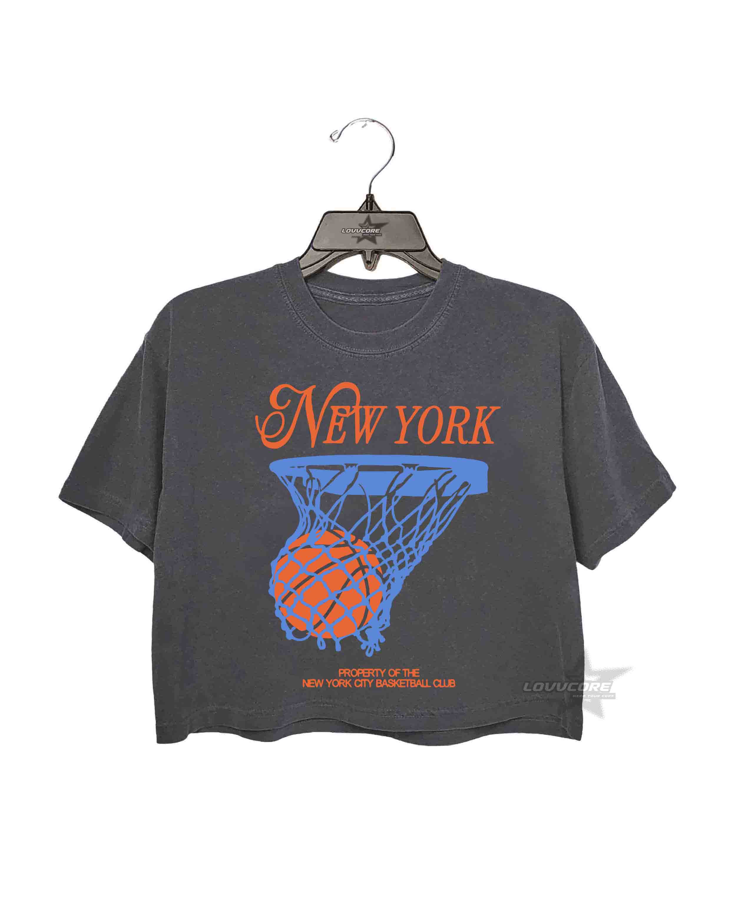 NY BBall Game Day Crop Tee