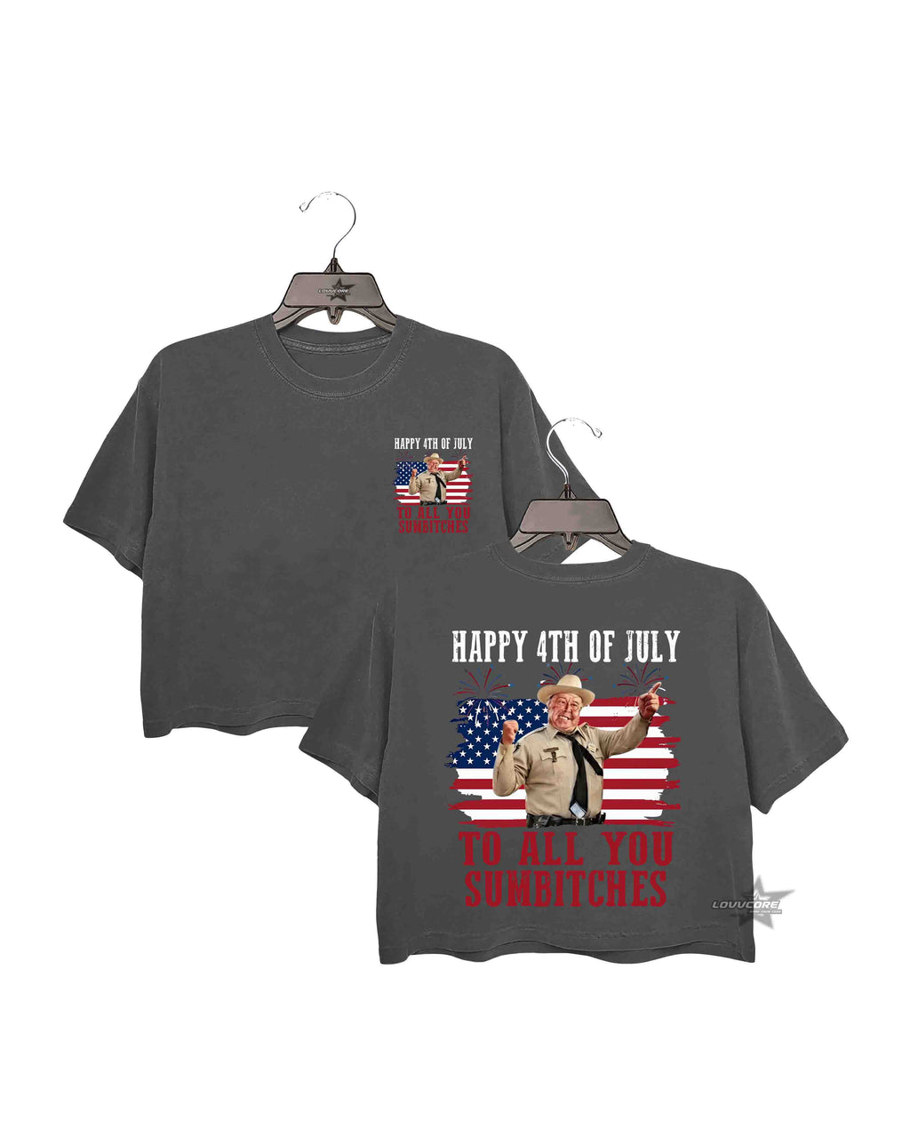 Happy 4th of July to All You Sumbitches Crop Tee