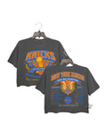 NY BBall Orange Blue Varsity Basketball Fan Crop Tee