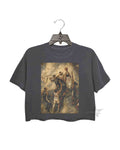 "Hand of God" Art Vintage NY Basketball Crop Tee