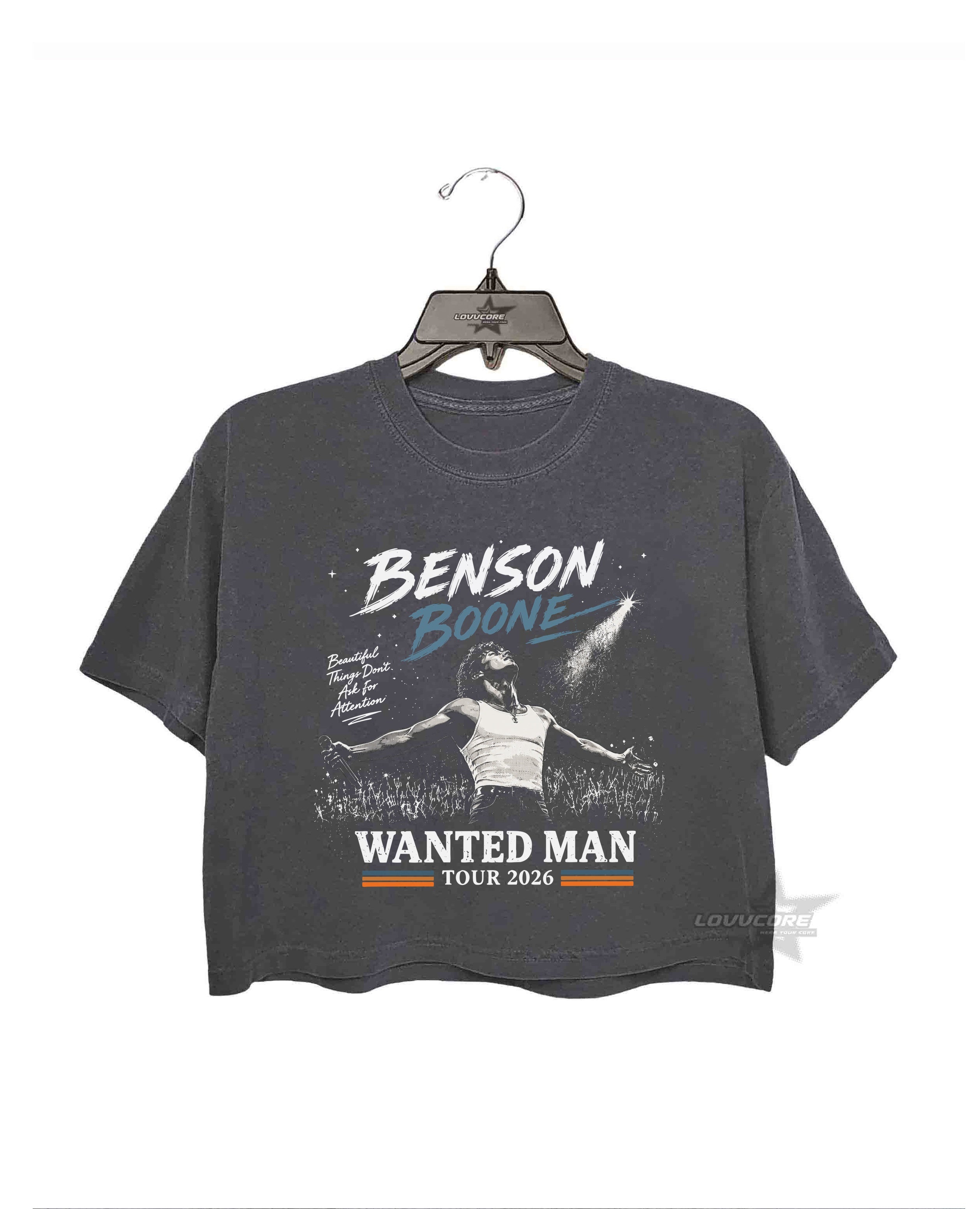 Vintage Style Wanred Man Music Tour Crop Tee