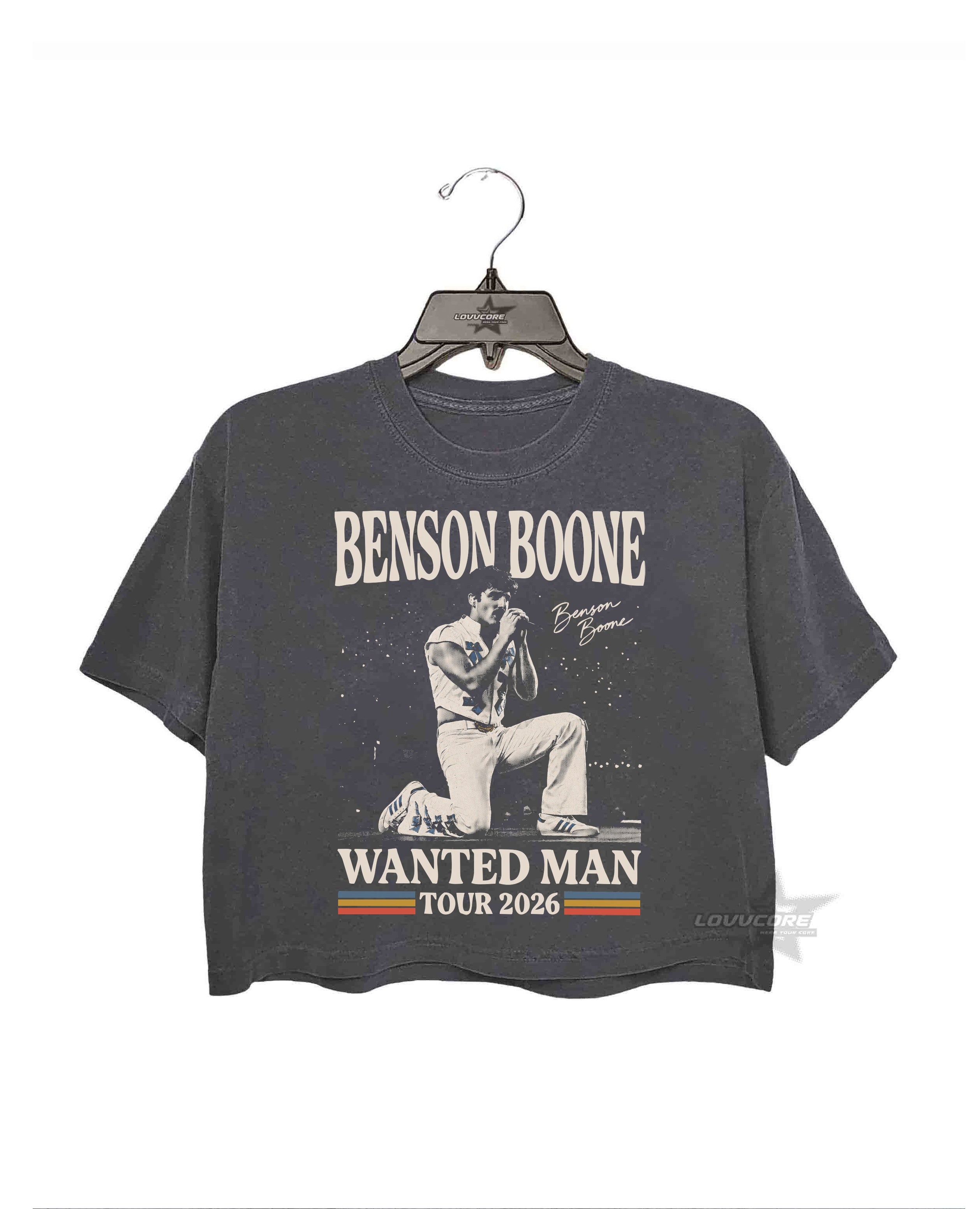 Benson Boone Wanted Man Concert 2026 Crop Tee