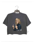 Vintage Dolly Parton Western Cowboy Memorial Crop Tee