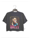 Dolly Parton Retro 80s Country Music RIP Crop Tee