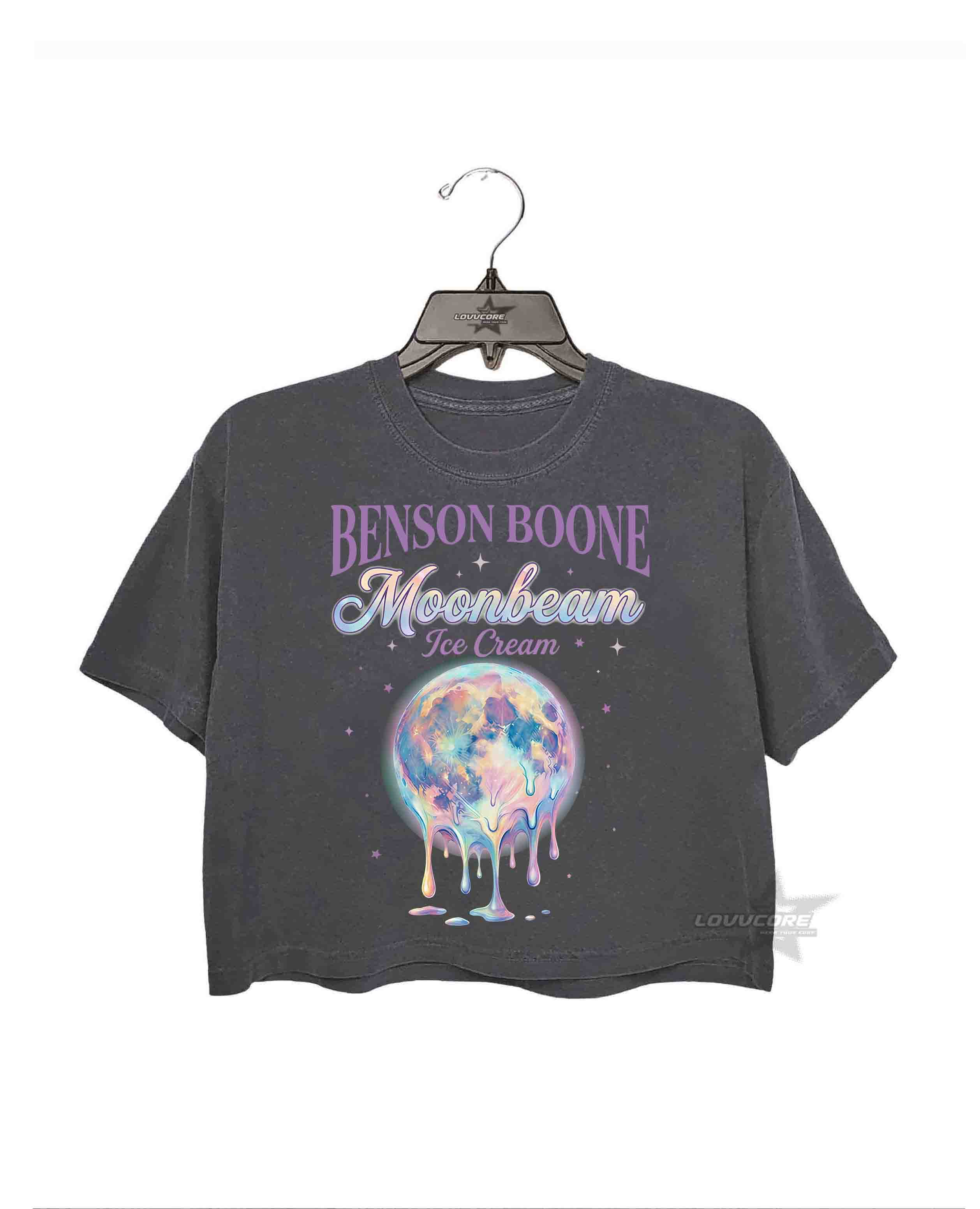 Benson Moonbeam Ice Cream Retro Galaxy Crop Tee